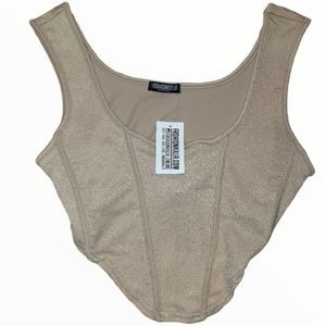 Fashionkilla Stone Corset Top NWT